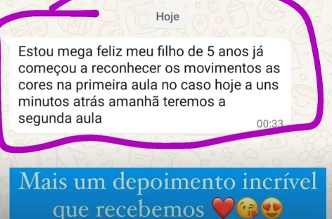 Depoimento de professora satisfeita